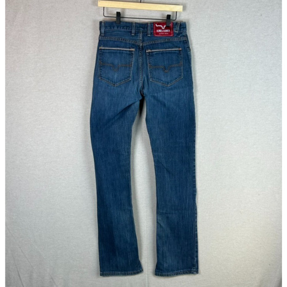 Kimes Ranch Mens Jeans Size 32 x 34 Roger Cowboy Western Straight Leg Med Wash - Picture 2 of 8